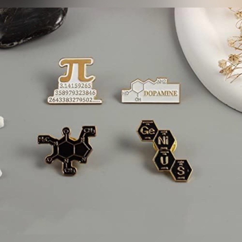 Molecular Structure Pins Chemical Formula Pin Chemistry Jewelry Chemical Formula